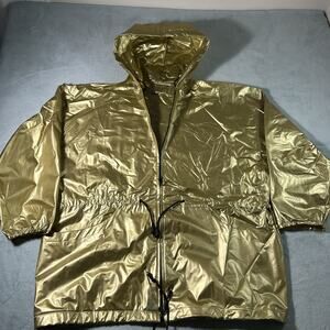 RARE 2000s Betmar Vinyl Waterproof Barn Chore Jacket Men Medium GOLDEN Rainthing